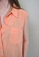 MINIMALIST PINK BLOUSE, SLEEVELESS BUTTON DOWN SHIRT