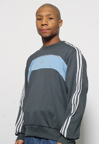 VINTAGE ADIDAS TRAINING FOOTALL LOGO SWEATSHIRT BLUE