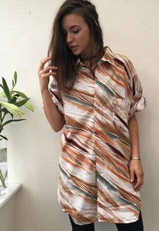 CRAZY PATTERN OVERSIZED RETRO VINTAGE UNISEX FESTIVAL SHIRT