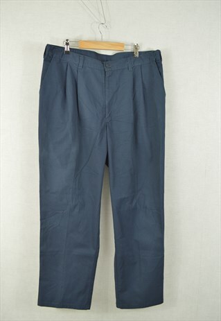 VINTAGE DICKIES WORK PANTS STRAIGHT LEG TROUSERS NAVY BLUE