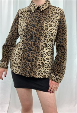Y2K leopard print jacket 