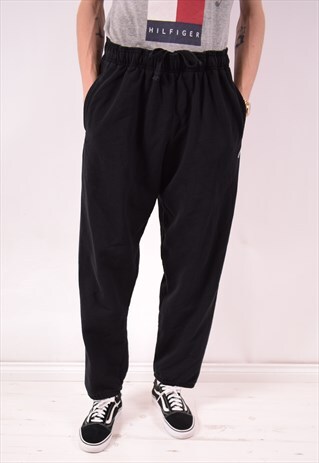 CHAMPION MENS VINTAGE TRACKSUIT TROUSERS XXL BLACK 90S