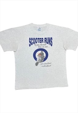 Scooter Runs Grey T-Shirt (1990s) XL