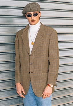 Vintage 90s oversize checked quality Blazer suit jacket