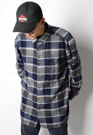 VINTAGE 90S GRUNGE CHECK LONG SLEEVE SHIRT