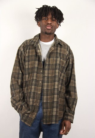 VINTAGE CORD CHECK SHIRT
