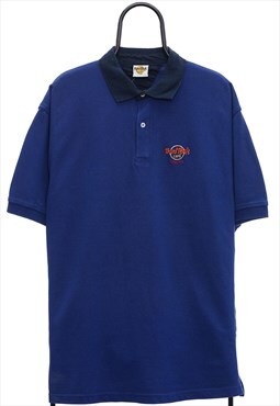 Vintage Hard Rock Cafe Blue Polo Shirt Mens