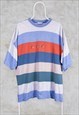 Vintage The Sweatershop Striped Embroidered T-Shirt XL