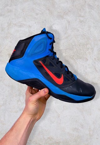 NIKE DUAL FUSION BASKETBALL TRAINERS BLACK TEAM ORANGE BLUE