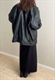 VINTAGE OVERSIZED BLACK LEATHER JACKET