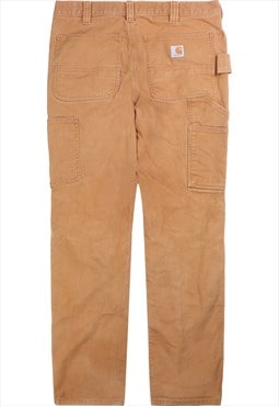 Carhartt Men's 31 in. x 30 in. Brown Cotton Washed Duck Work Dungaree  Utility Pant B11-BRN - The Home Depot