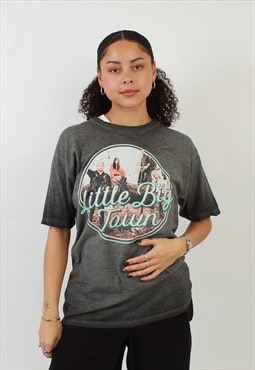 Vintage little big town washed grey graphic t shirt