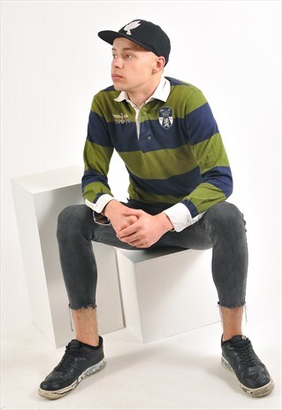 VINTAGE 90'S LONG SLEEVE RUGBY POLO SHIRT