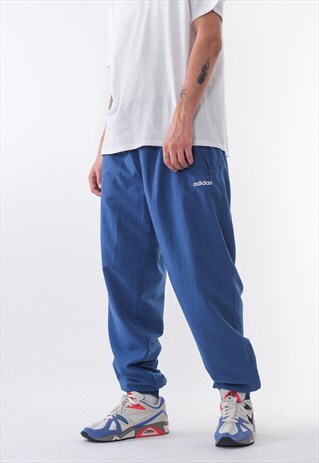VINTAGE ADIDAS ORIGINALS TRACKSUIT JOGGER PANTS 90S BLUE