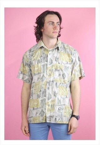 VINTAGE ABSTRACT PATTERN SHIRT