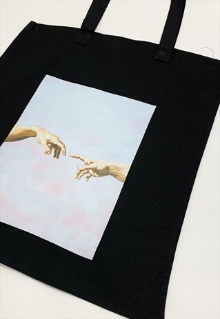 MINIMALIST THE CREATION OF ADAM FAMOUS AESTHETIC TOTE BAG