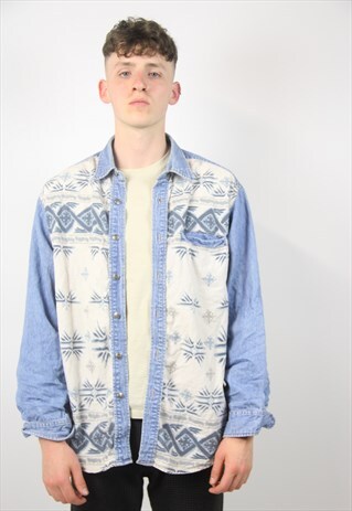 VINTAGE DENIM PATTERNED SHIRT