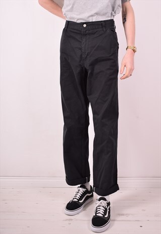 CARHARTT MENS VINTAGE TROUSERS W34 L32 BLACK 90S