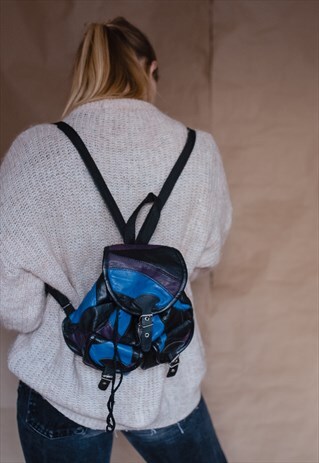 VINTAGE 90S' FUNKY PATCHWORK RUCKSACK