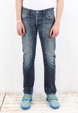 Daren Vintage Mens W34 L32 Regular Fit Straight Jeans Pants