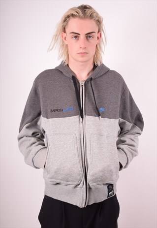 NIKE MENS VINTAGE REVERSIBLE HOODIE JACKET MEDIUM GREY 90S