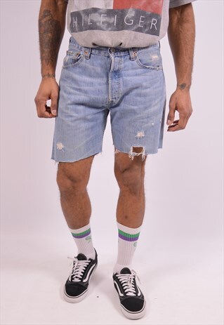 LEVI'S MENS VINTAGE DENIM SHORTS W32 BLUE 90S