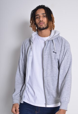 VINTAGE SLAZENGER ZIP UP HOODIE GREY