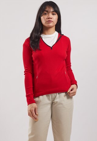 VINTAGE RALPH LAUREN V-NECK HOODIE