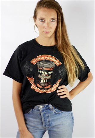 HARLEY DAVIDSON BIKER T-SHIRT BLACK