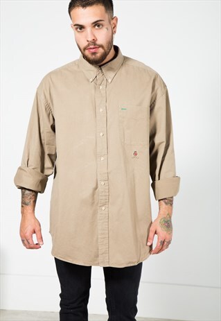 VINTAGE 80S TOMMY HILFIGER SHIRT/ S4608