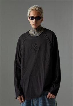 Utility sweatshirt cyberpunk jumper grunge gorpcore thin top