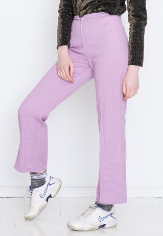 PINK WIDE LEG HIGH WAIST VINTAGE TROUSERS