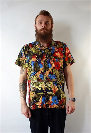 VINTAGE 80'S AMAZING SHIRT WITH BUTTONS HAWAIIAN STYLE