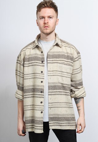 VINTAGE AZTEC PATTERNED SHIRT