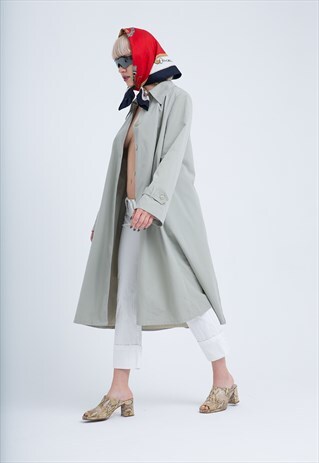 MINIMAL GREY SPRING TRENCH COAT