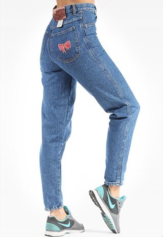 TAPERED ANKLE LENGHT MOM JEANS