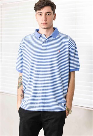 VINTAGE RALPH LAUREN STRIPPED SHIRT LOGO 90S XL 10.7