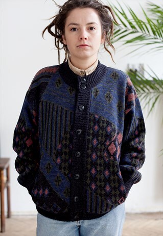 VINTAGE, VERY WARM, SNAZZY CARDIGAN