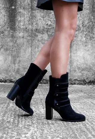 MAY SUEDE MILITARY ANKLE BOOTS