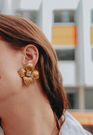 YSL FLORAL EARRINGS