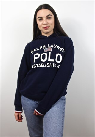 90'S RETRO BLUE SPELL-OUT HOODIE