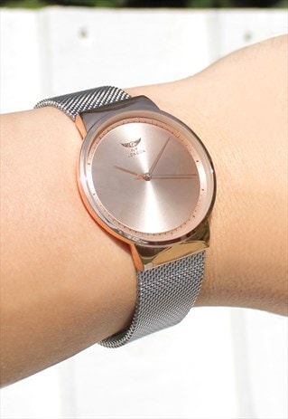 SLIM TINTED SILVER WATCH