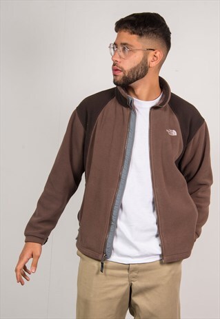 THE NORTH FACE BROWN FLEECE JACKET