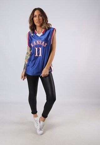 VINTAGE ADIDAS BASKETBALL JERSEY VEST TOP UK LARGE (FA5P)