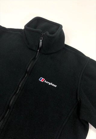 MENS BERGHAUS FLEECE BLACK JACKET ZIPPER