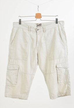 Vintage 00s linen cargo shorts 