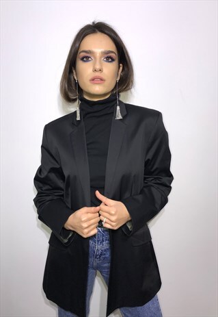 VINTAGE 90' OLDSCHOOL UNIQUE BLACK CASUAL JACKET