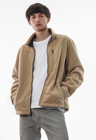 VINTAGE TIMBERLAND FULL ZIP JACKET 90S BEIGE