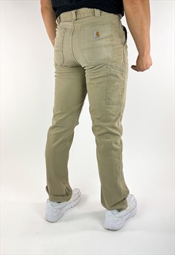 Vintage Beige Tan Carhartt Cargo Carpenter Trousers Pants
