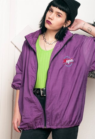 90S VINTAGE PURPLE TRACK JACKET